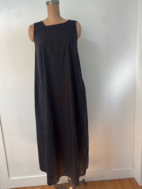EMC Dresses & Skirts - EMC black cotton maxi sack of a dress size SMALL